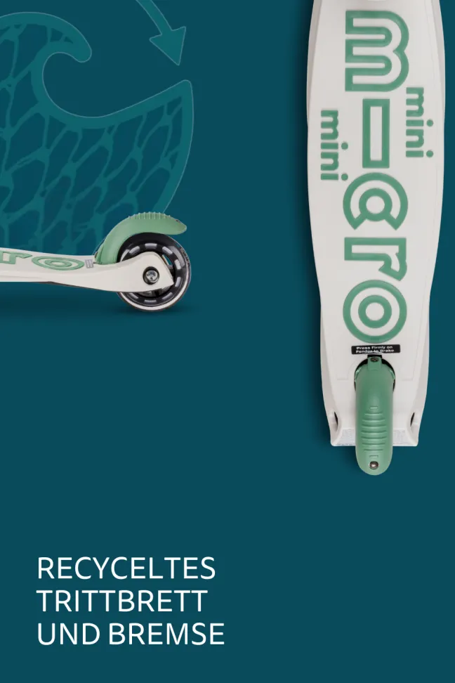 Micro Scooter Mini Micro Deluxe Foldable ECO LED Pistachio Green