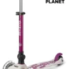 Micro Scooter Mini Micro Deluxe Foldable ECO LED Tulip Purple