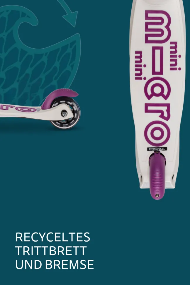 Micro Scooter Mini Micro Deluxe Foldable ECO LED Tulip Purple