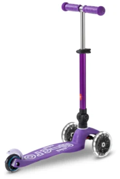 Micro Scooter mini micro deluxe foldable LED purple