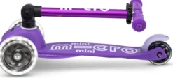 Micro Scooter mini micro deluxe foldable LED purple