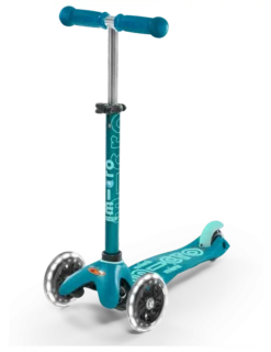 Micro Scooter mini micro Deluxe LED aqua