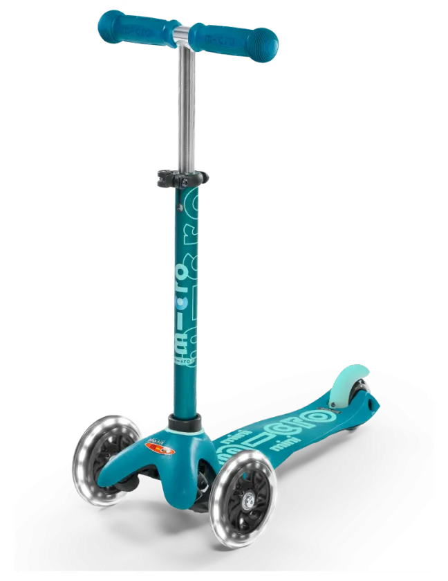 Micro Scooter mini micro Deluxe LED aqua