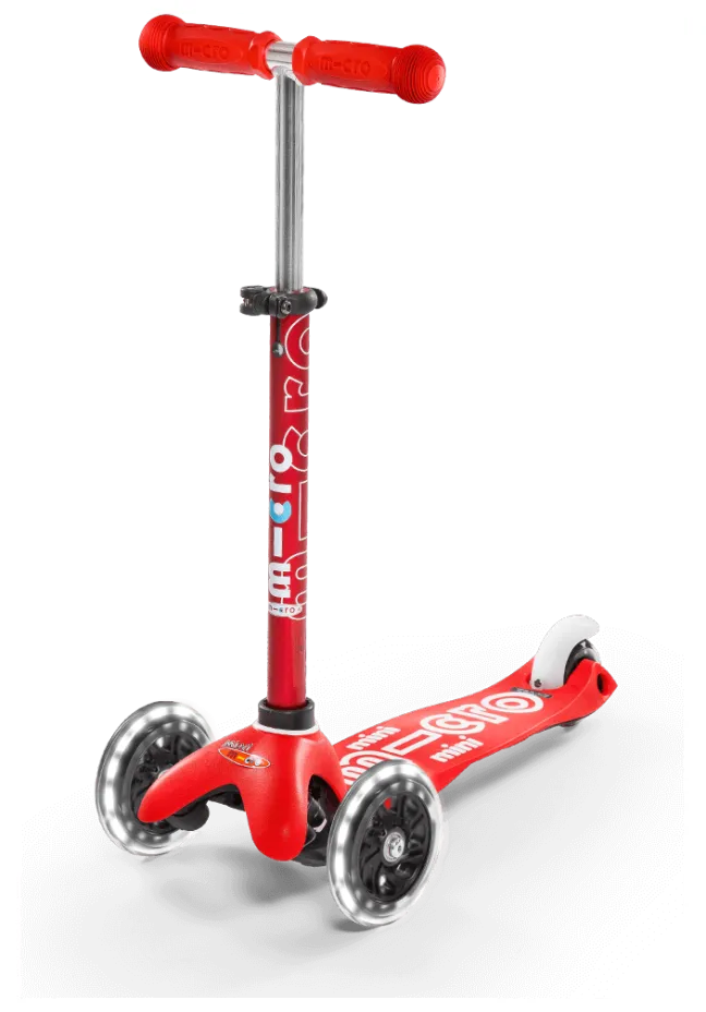 Micro Scooter mini micro Deluxe LED rot