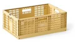 MODU® Aufbewahrungsbox / Spielzeugbox 3er Set mit Rollen gelb