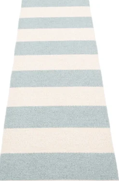 Pappelina Teppich Bob Blue Fog Vanilla 70 x 225 cm BO3H722