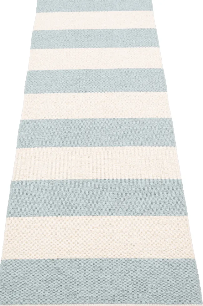 Pappelina Teppich Bob Blue Fog Vanilla 70 x 225 cm BO3H722