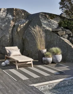 Pappelina Teppich Bob Charcoal Linen 70 x 150 cm BO9A715