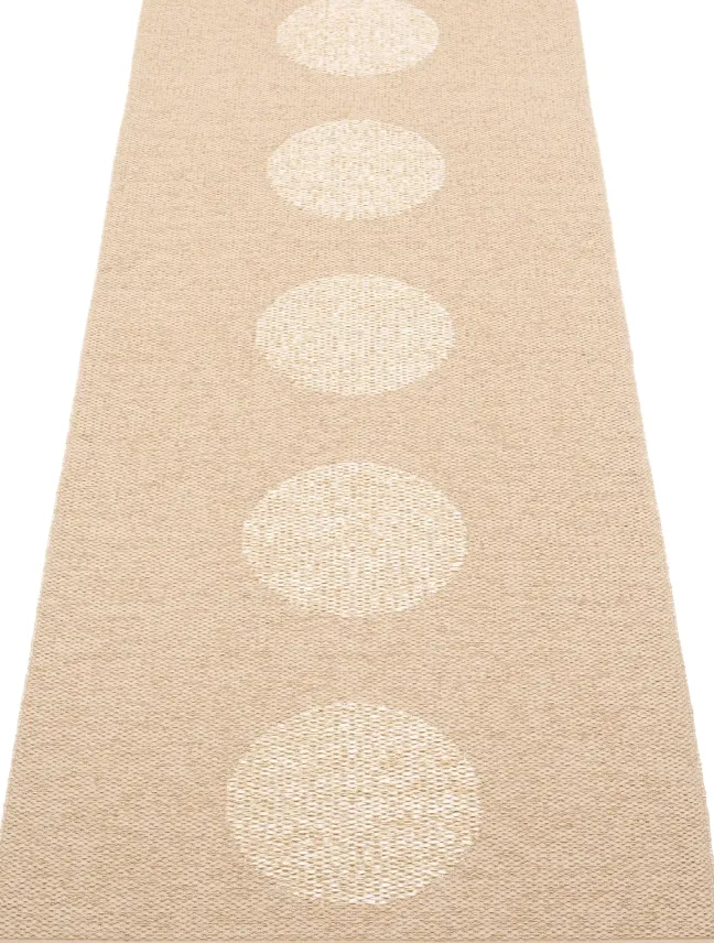 Pappelina Teppich VERA 2.0 Bio Edition Beige/Beige Metallic 70 x 360 cm V26E736