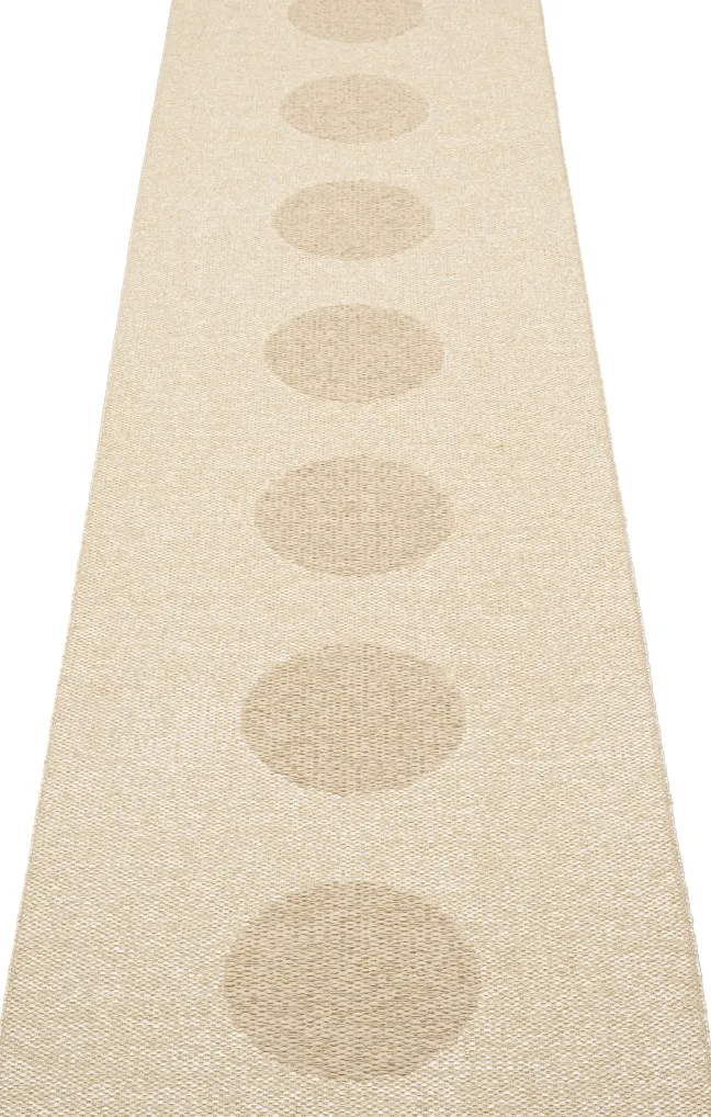 Pappelina Teppich VERA 2.0 Bio Edition Beige/Beige Metallic 70 x 280 cm V26E728