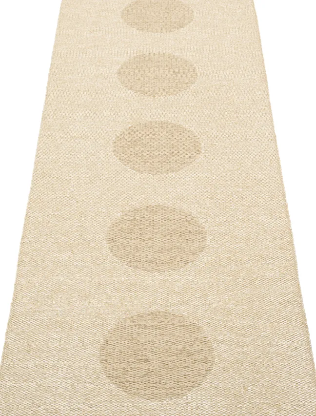 Pappelina Teppich VERA 2.0 Bio Edition Beige/Beige Metallic 70 x 200 cm V26E720