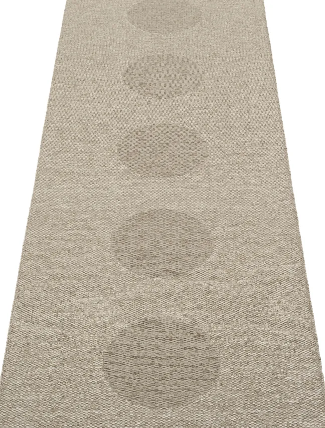 Pappelina Teppich VERA 2.0 Bio Edition Dark Linen/Linen Metallic 70 x 200 cm V29G720