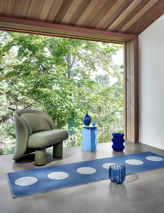 Pappelina Teppich VERA POP River Blue 70 x 280 cm VP3R728