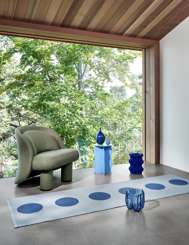 Pappelina Teppich VERA POP River Blue 70 x 280 cm VP3R728