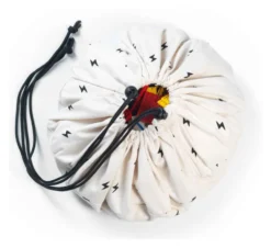 Play&Go Mini Prints 2 in 1 Spielzeugsack Ø40cm Blitze schwarz Sale