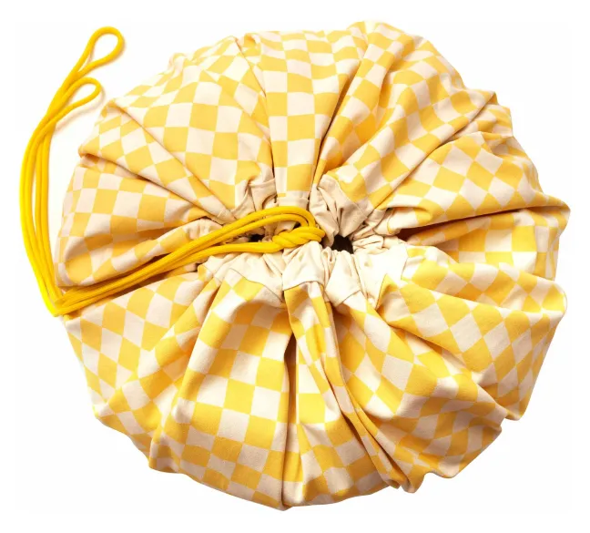 Play&Go Prints 2 in 1 Spielzeugsack Ø140cm Vichy Yellow Sale