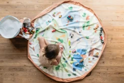 Play&Go Soo Spielmatte Ø140cm mit Stauraum Eimer zoo