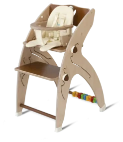 QuarttoLino® multifunktionaler Kinderhochstuhl aus Holz Braun Sale