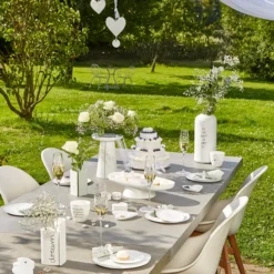 räder Hochzeit Vase Die Liebe blüht zu jeder Zeit weiß