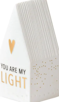 räder LED Häuschen You are my light Porzellan weiß