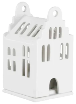 räder Lichthaus Giebelhaus Porzellan weiß