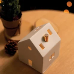 räder Lichthaus goldene Schornstein Porzellan weiß