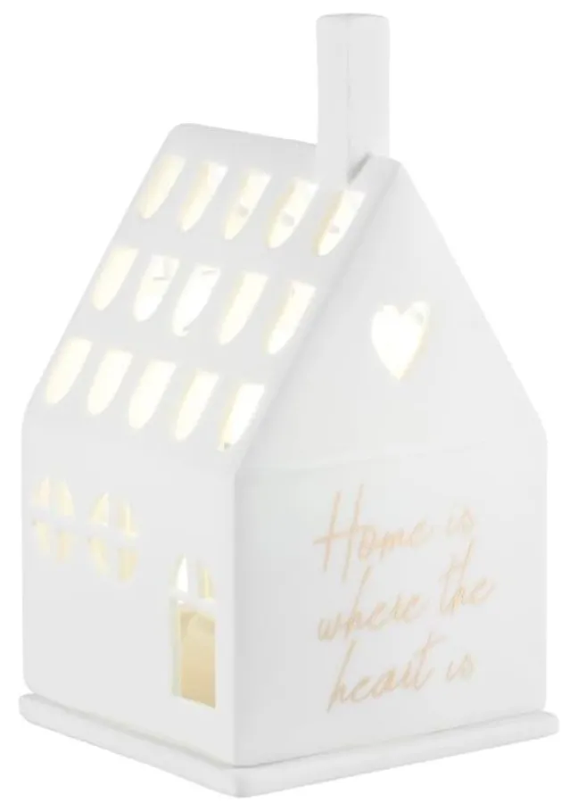 räder Lichthaus Home is where the heart is Porzellan weiß