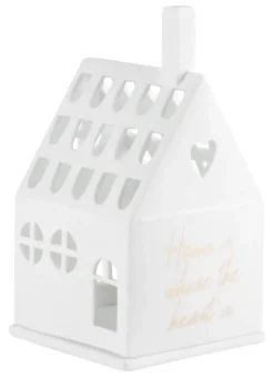 räder Lichthaus Home is where the heart is Porzellan weiß
