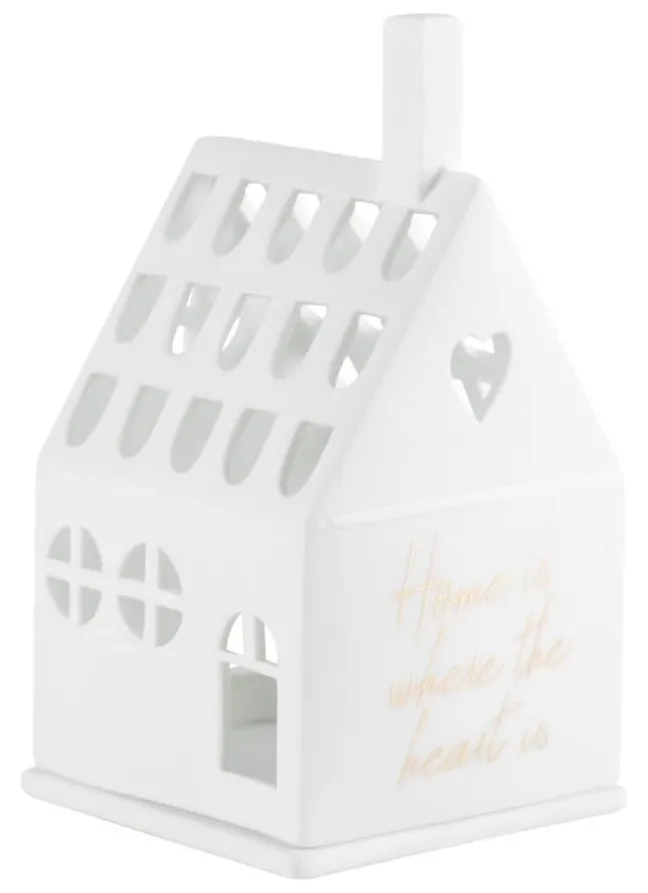 räder Lichthaus Home is where the heart is Porzellan weiß