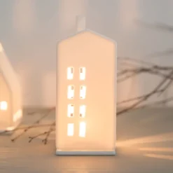 räder Lichthaus kleine Fenster Porzellan weiß