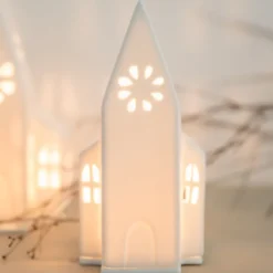 räder Lichthaus kleine Kirche Porzellan weiß
