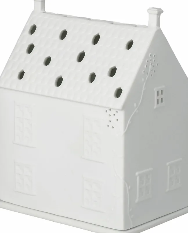 räder Lichthaus Landhäuschen mit Ranken Porzellan weiß