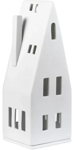 räder Lichthaus Spitzdach Porzellan weiß