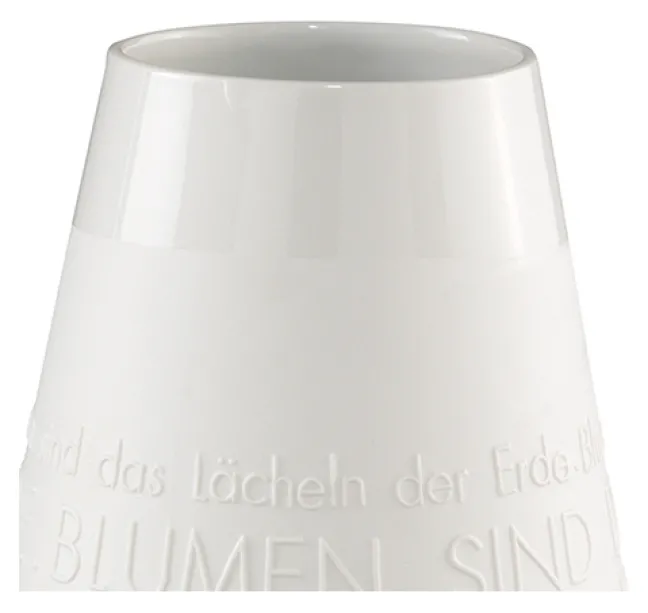 räder Poesie Porzellanvase Lächeln weiß