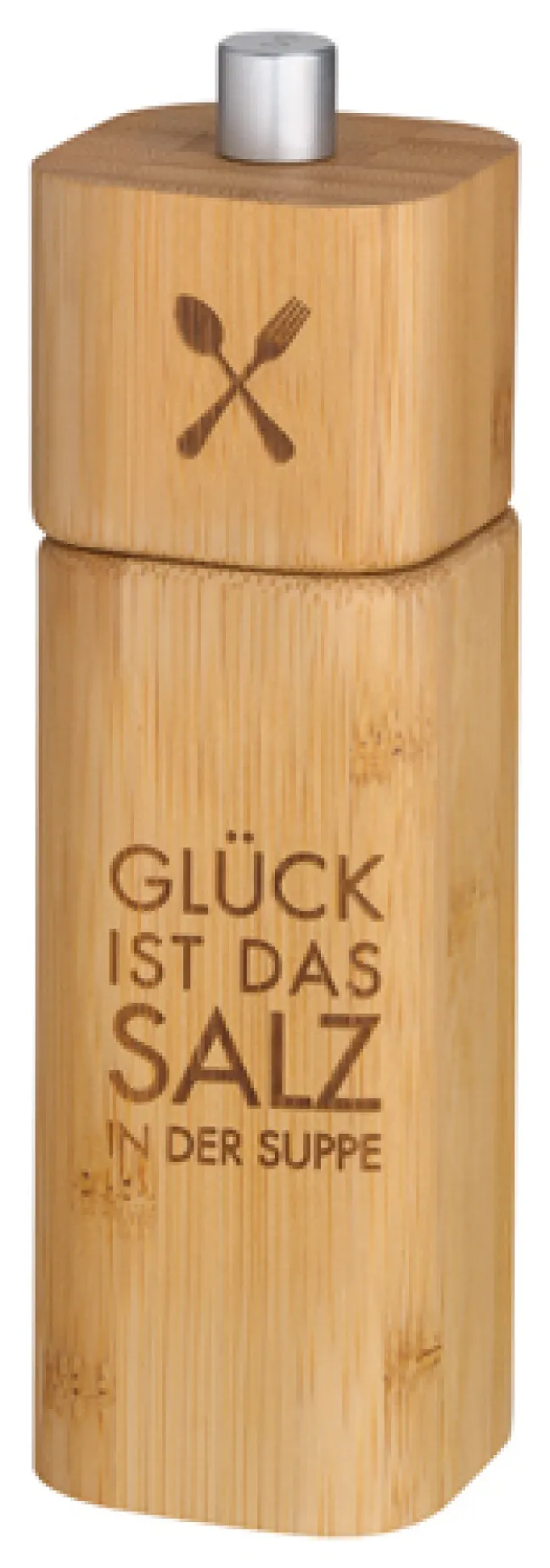 räder Salzmühle Glück ist das Salz in der Suppe Bambus