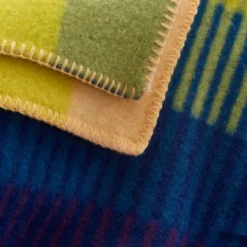 Roros Tweed ÅSMUND GRADIENT Lammwolldecke 200 x 135 cm gelb/blau 4252