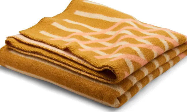 Roros Tweed BISLETT Lammwolldecke 130x200cm Peach & pistachio 5151