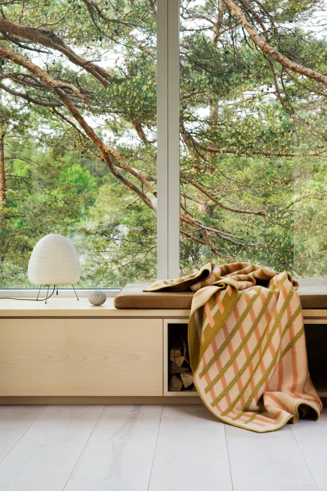 Roros Tweed BISLETT Lammwolldecke 130x200cm Peach & pistachio 5151
