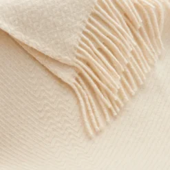 Roros Tweed KATTEFOT Wolldecke 140x220cm creme 55005