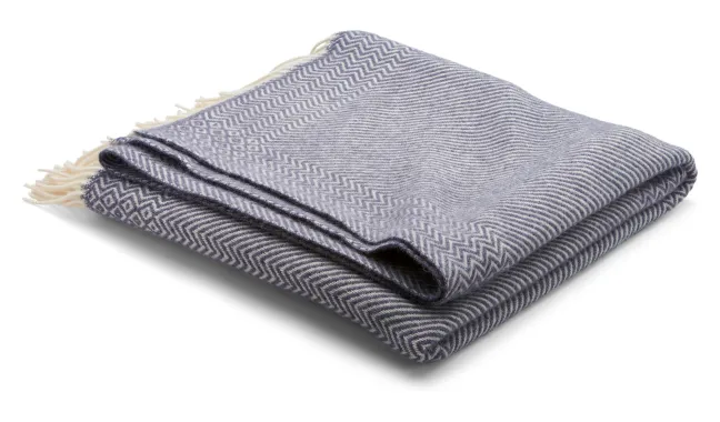 Roros Tweed KATTEFOT Wolldecke 140x220cm Mitternachtsblau 554006