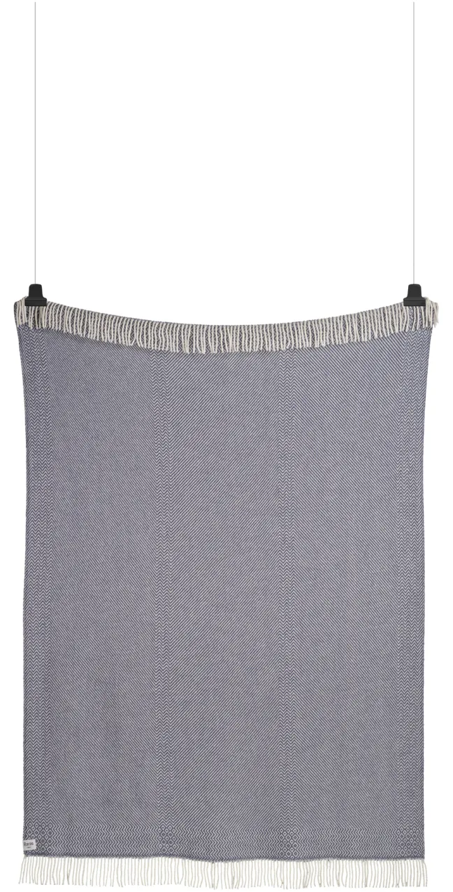 Roros Tweed KATTEFOT Wolldecke 140x220cm Mitternachtsblau 554006