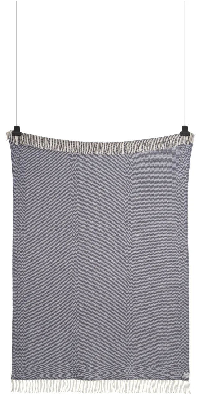 Roros Tweed KATTEFOT Wolldecke 140x220cm Mitternachtsblau 554006