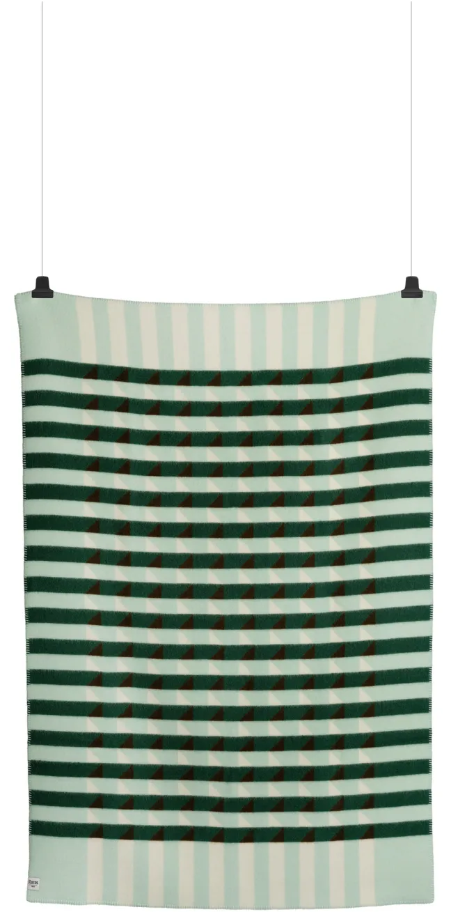 Roros Tweed KVAM Lammwolldecke 135 x 200cm grün 5213