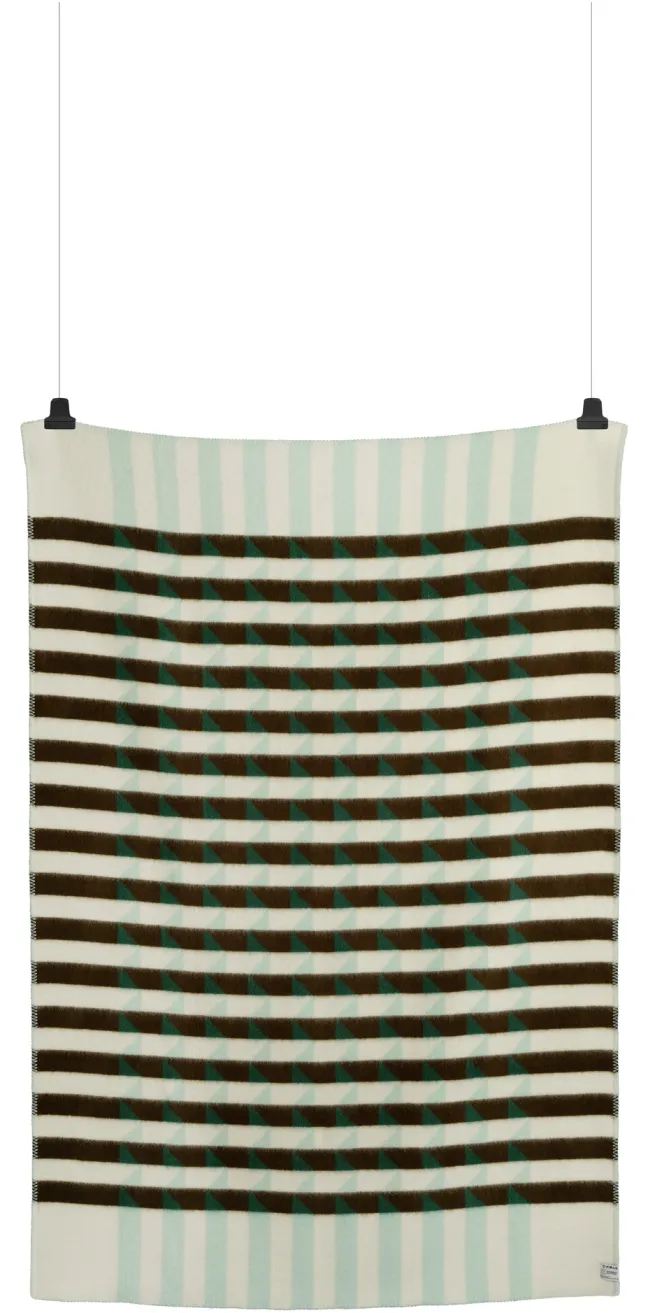 Roros Tweed KVAM Lammwolldecke 135 x 200cm grün 5213