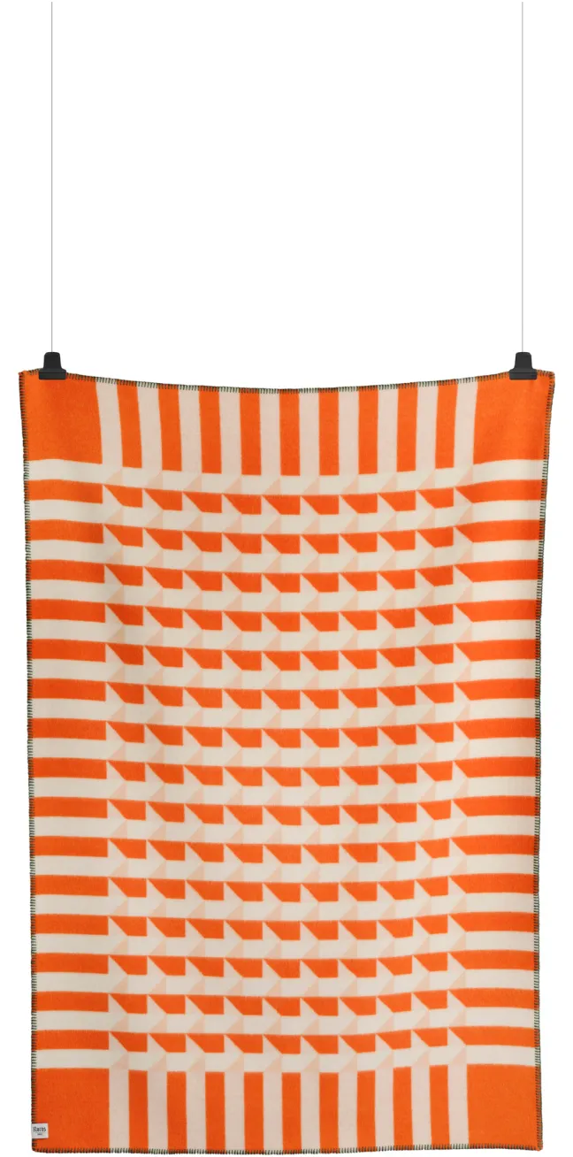 Roros Tweed KVAM Lammwolldecke 135 x 200cm orange 5212
