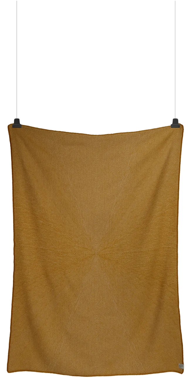 Roros Tweed Lammwolldecke 135x200cm Sun gelb 7051