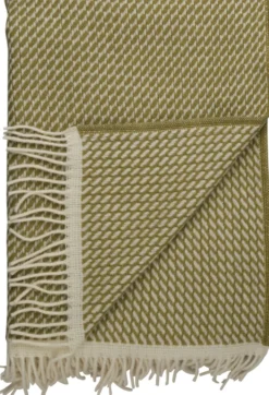 Roros Tweed MELLO Lammwolldecke 150x210cm blattgrün 5752