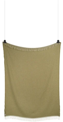 Roros Tweed MELLO Lammwolldecke 150x210cm blattgrün 5752