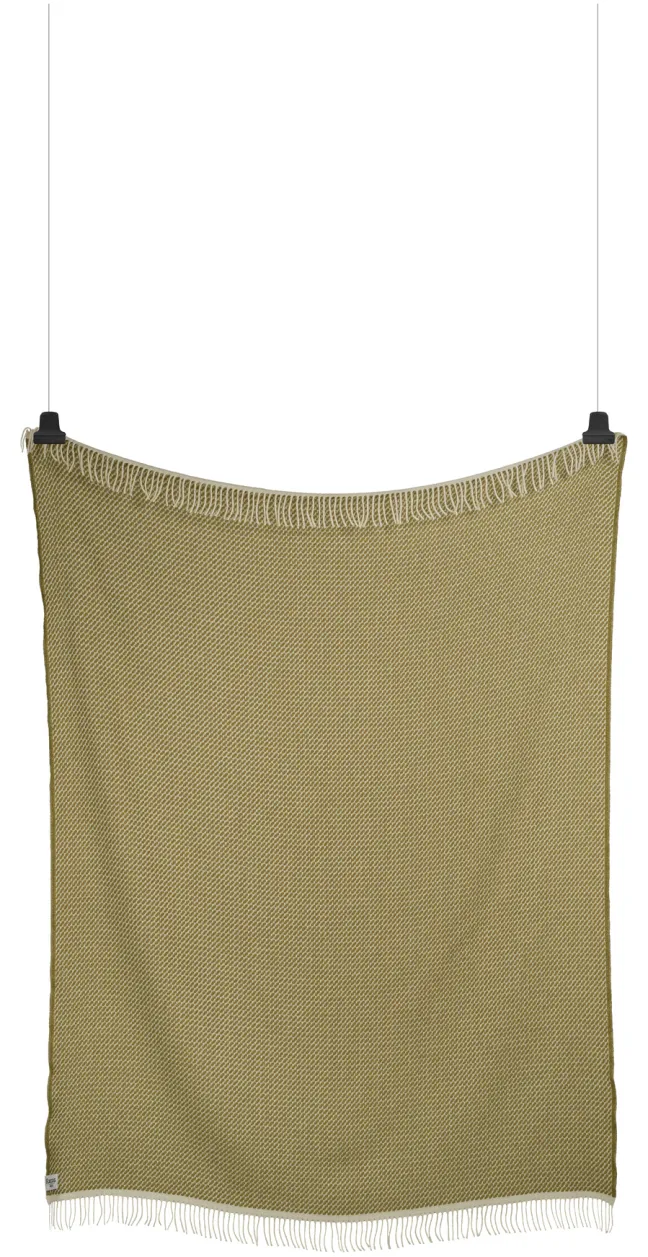 Roros Tweed MELLO Lammwolldecke 150x210cm blattgrün 5752