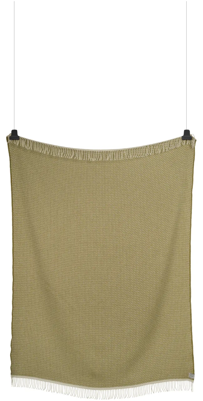 Roros Tweed MELLO Lammwolldecke 150x210cm blattgrün 5752